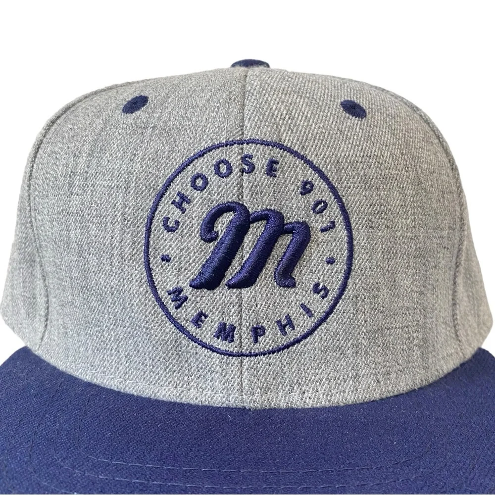 Original Chuck Memphis‎ Choose 901 Flat Bill Snap Back Hat Embroidered Gray